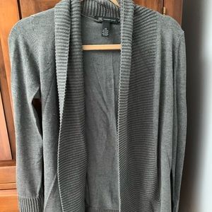 Grey open cardigan
